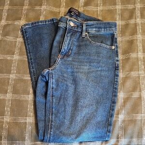 Banana Republic Dark Blue Straight Jeans Girlfriend Mid Rise